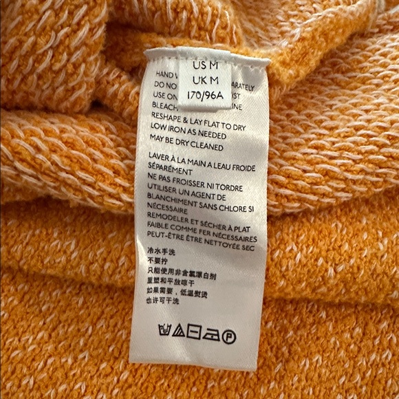 Free People Bardot Cropped Sweater Orange Peel Combo Women’s M - Picture 8 of 8